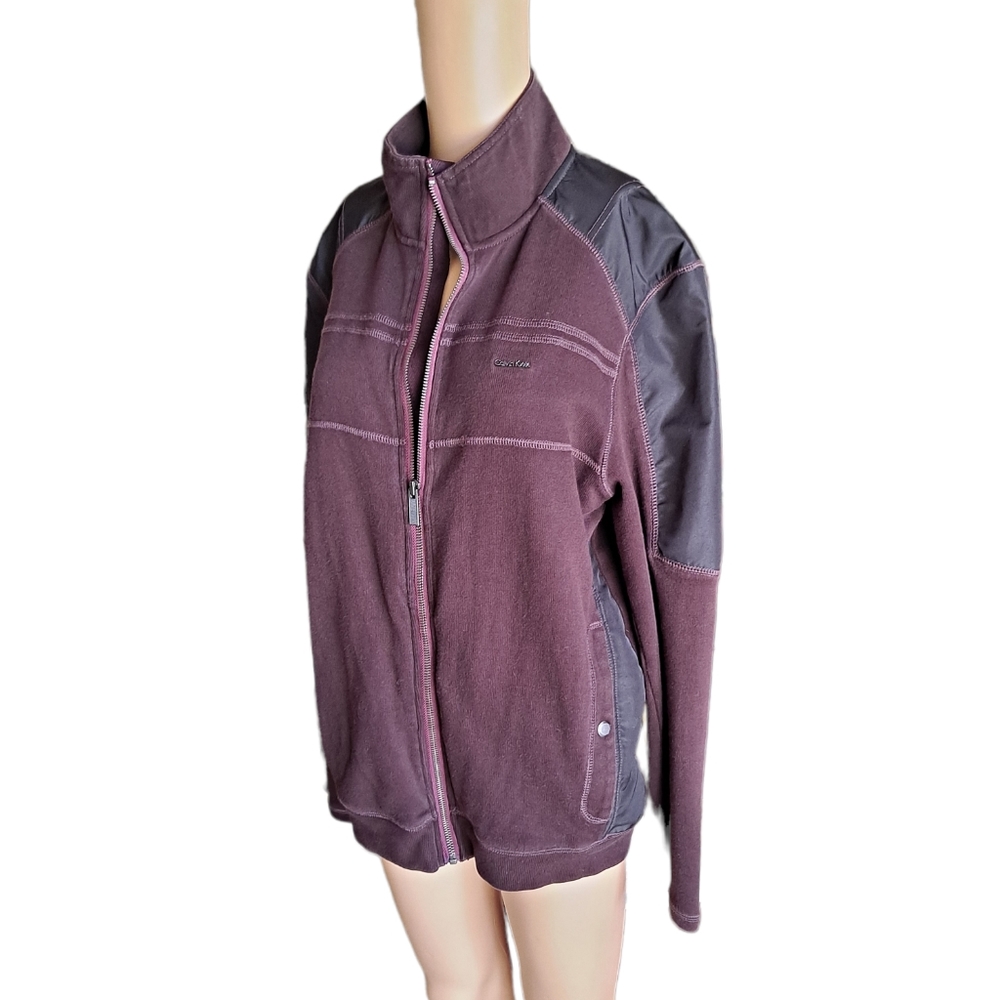Calvin Klein brown and black zip up jacket